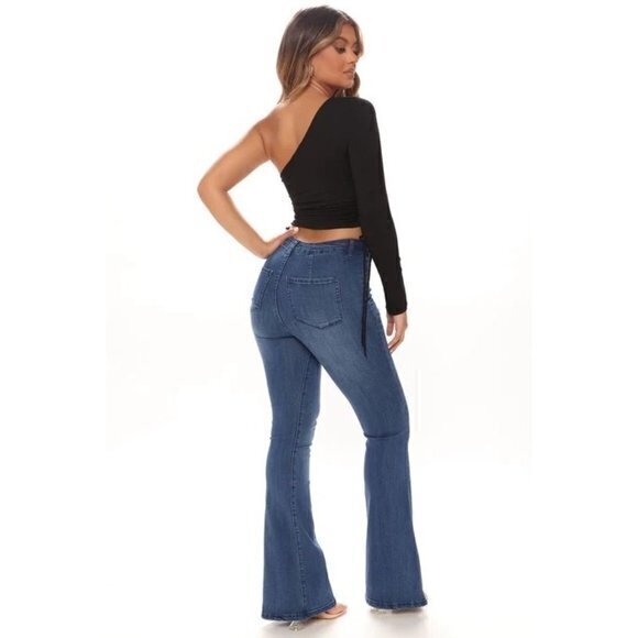 Ambiance Forever And Always One Shoulder Top - Black Size Large RefFNB3 - Picture 6 of 11